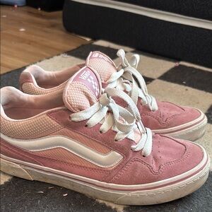 Vans Pink and White Casual Sneakers